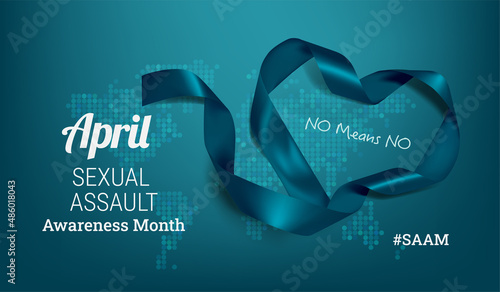 Sexual Assault Awareness Month-April concept with ribbon