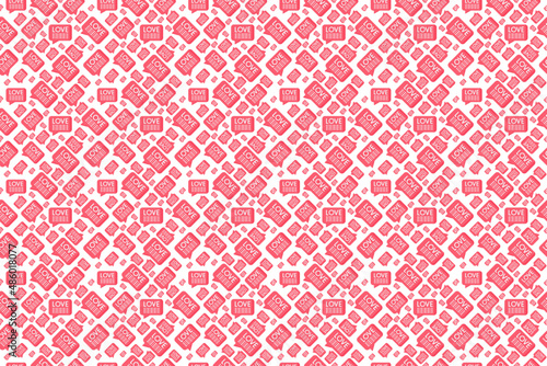 Love, Heart Shape and Valentine Seamless pattern and background