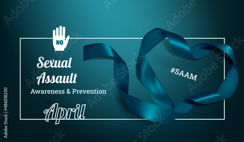 Sexual Assault Awareness Month-April concept with ribbon