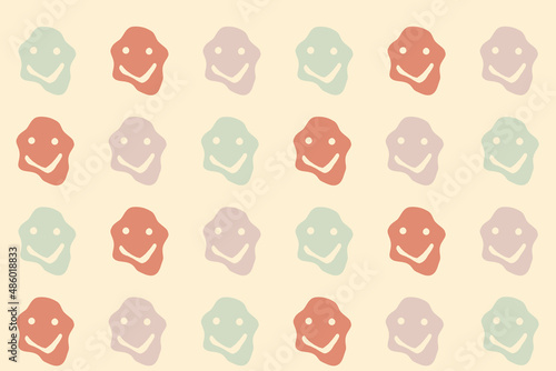 seamless easter pattern, seamless pattern with smiley, funny emoticon