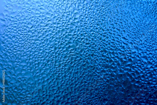 water drops on blue background