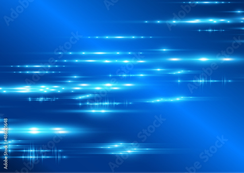  Light blue vector special effect. Glowing beautiful bright lines on a dark background. 