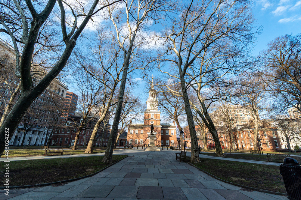 Independence Hall and Congress Hall (Original Capitol) Area in Philadelphia, PA