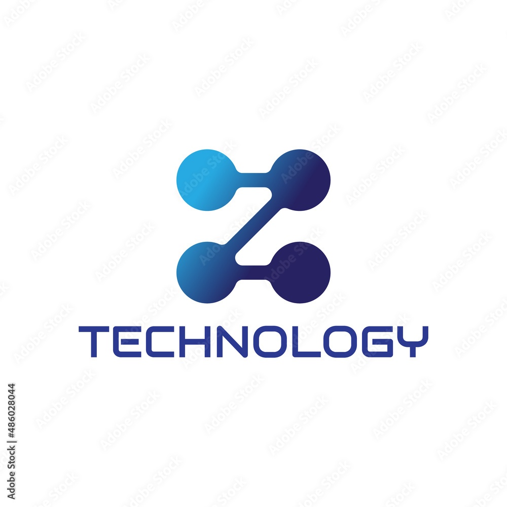 letter Z technology logo design letter Z technology logo design