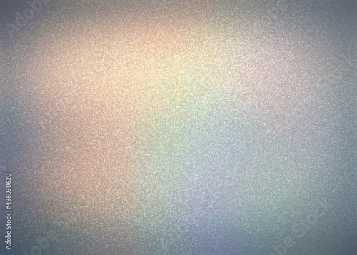 Holographic effect grey metal sanded background. Halftone iridescent sheen silver grains texture.