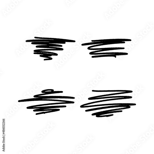 Ink brush stroke collection set
