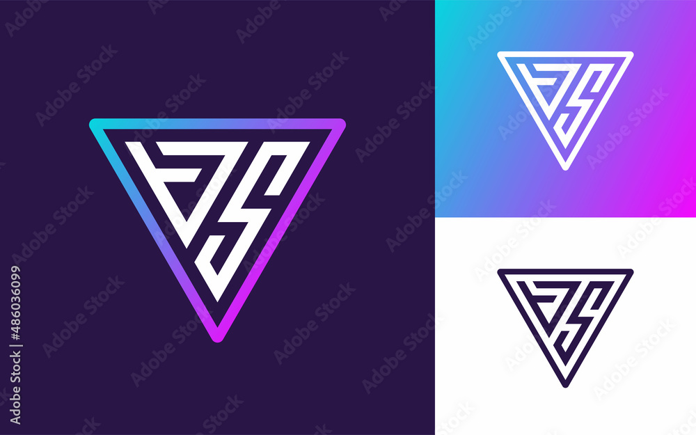 Modern and Simple Initial Letters V and S Monogram Logo Vector Icon for Company or Sports Team Modern and Simple Initial Letters V and S Monogram Logo Vector Icon for Company or Sports Team