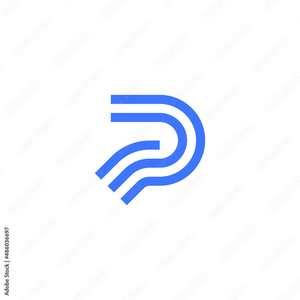 P Letter with Line Strip, Sporty and Industrial Logo Vector Design P Letter with Line Strip, Sporty and Industrial Logo Vector Design