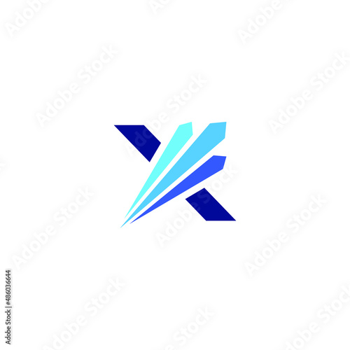 X letter with Arrows Logo Vector Design