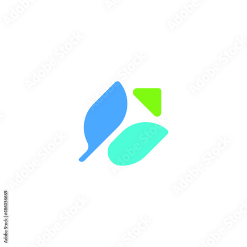 Tulip Flower with Arrow Share Upload Logo Vector Design