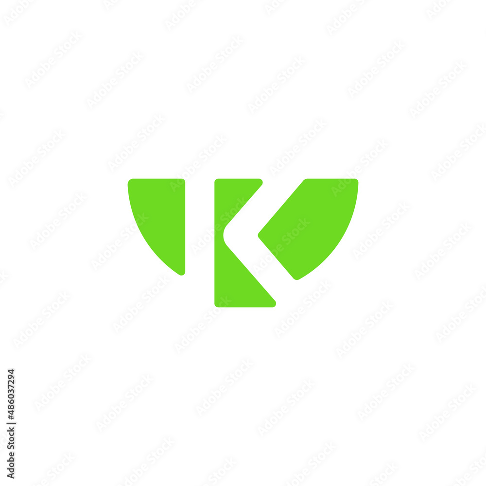 K letter in Bowl cup shape nature healthy food restaurant logo vector design K letter in Bowl cup shape nature healthy food restaurant logo vector design