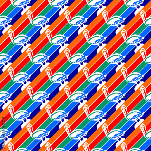 seamless pattern of saint petersburg city flag. vector illustration. print, book cover, wrapping paper, decoration, banner and etc	
