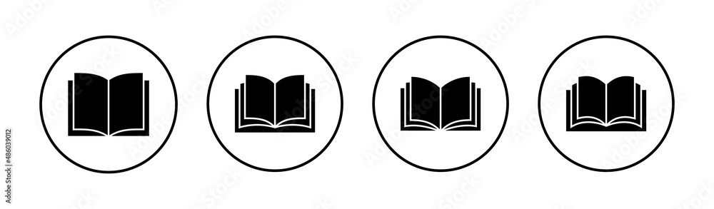 Book icons set. open book sign and symbol. ebook icon Book icons set. open book sign and symbol. ebook icon