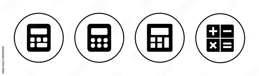 Calculator icons set. Accounting calculator sign and symbol. Calculator icons set. Accounting calculator sign and symbol.