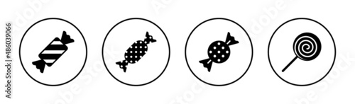 Candy icons set. candy sign and symbol.