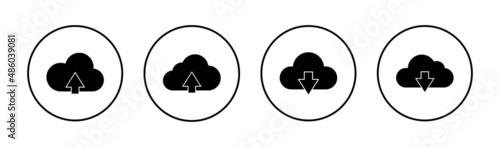 Cloud icons set. cloud sign and symbol