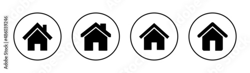 House icons set. Home sign and symbol