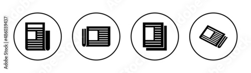 Newspaper icons set. news paper sign and symbolign