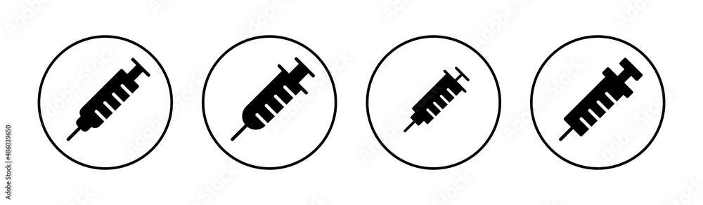 Syringe icons set. injection sign and symbol.vaccine icon Syringe icons set. injection sign and symbol.vaccine icon