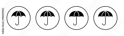 Umbrella icons set. umbrella sign and symbol