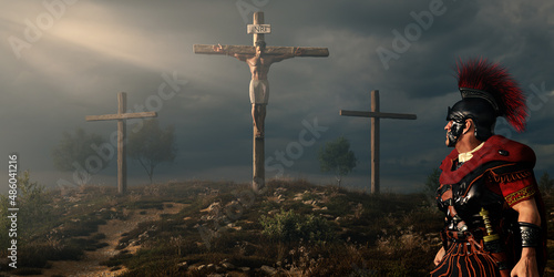 Canvas-taulu Crucifixion and Resurrection