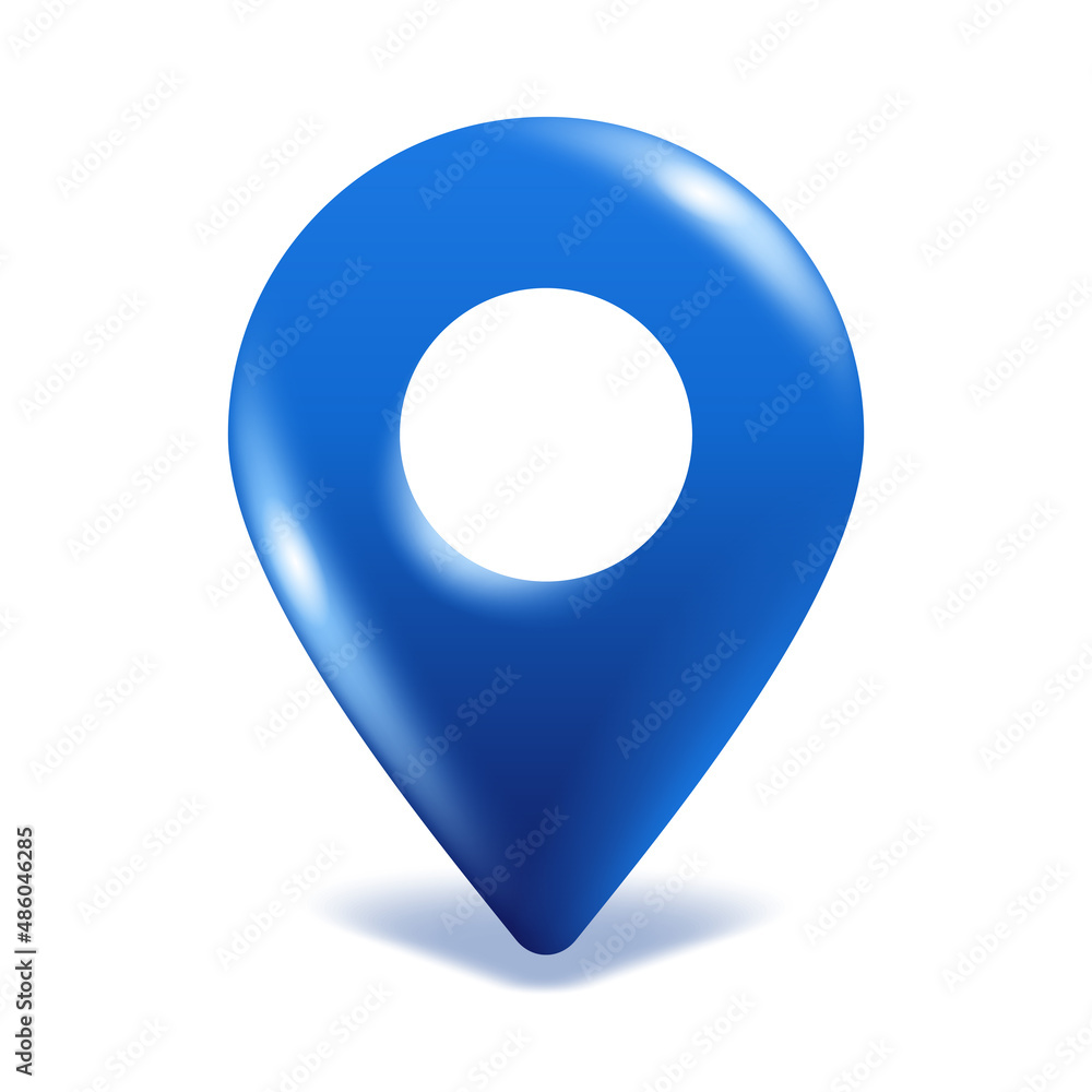 Location 3D icon in and glossy style Location 3D icon in and glossy style