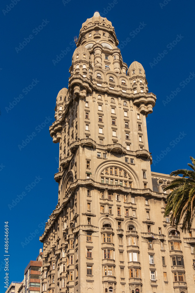 tower of a historic building in downtown Montevideo