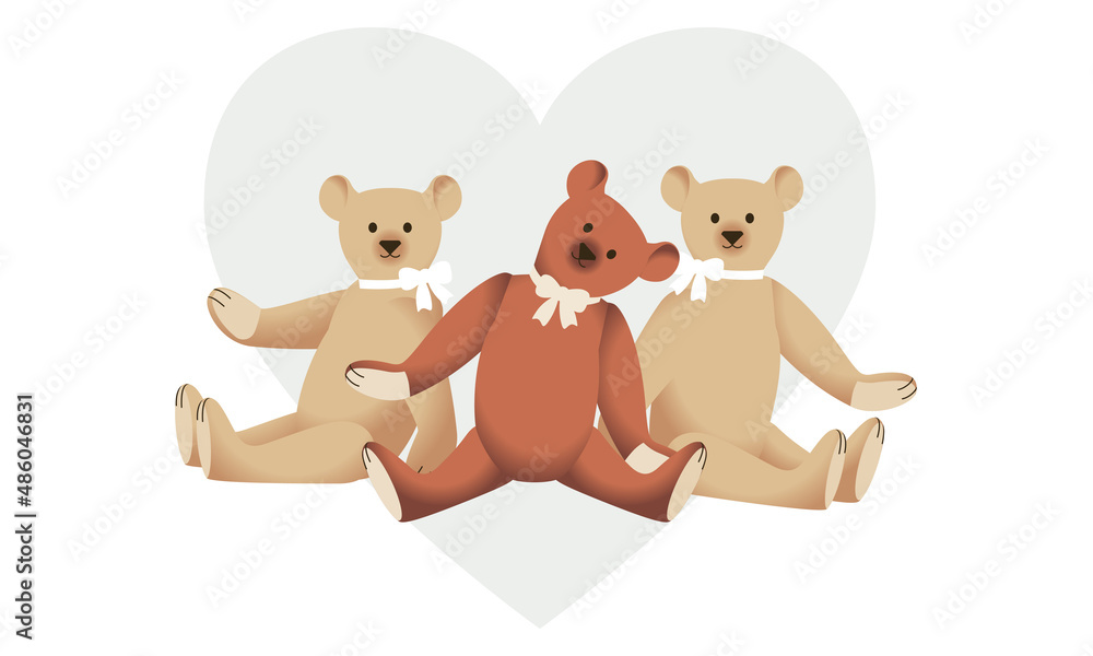 Teddy Bear Toys Set. Vector illustration. Teddy Bear Toys Set. Vector illustration.