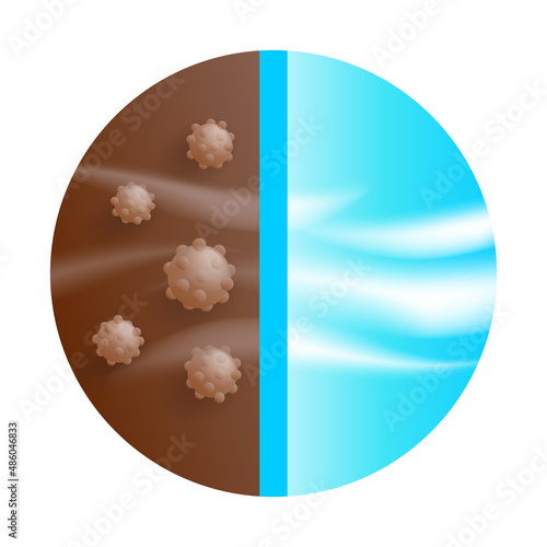 Breathable and antibacterial membrane icon 