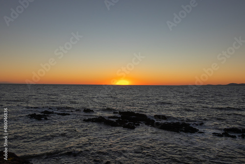 sunset over the sea