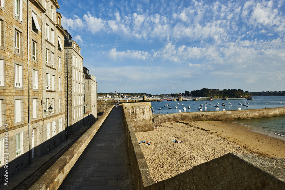 ramparts of the old town of Saint Malo, Brittany, France