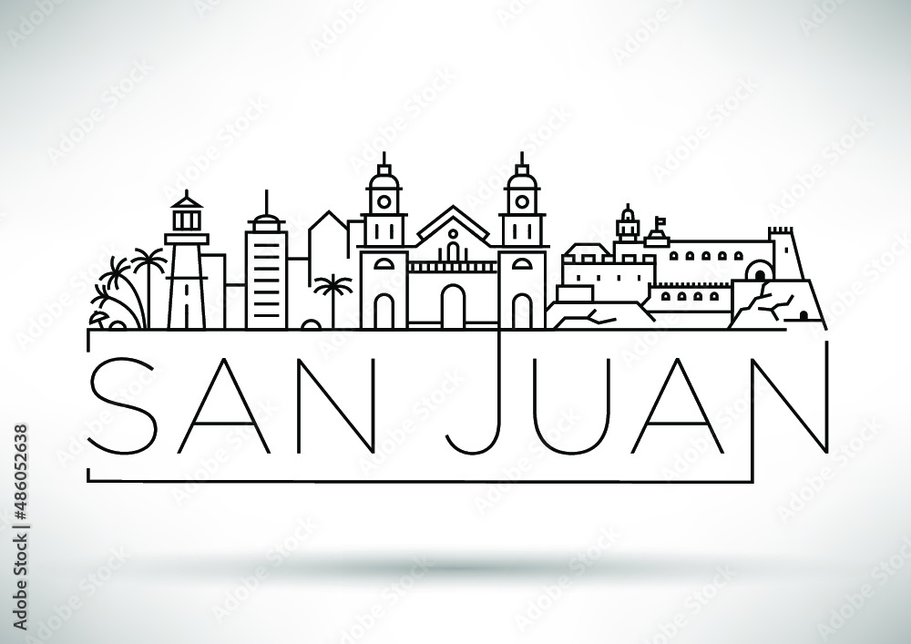 Minimal San Juan City Skyline Minimal San Juan City Skyline