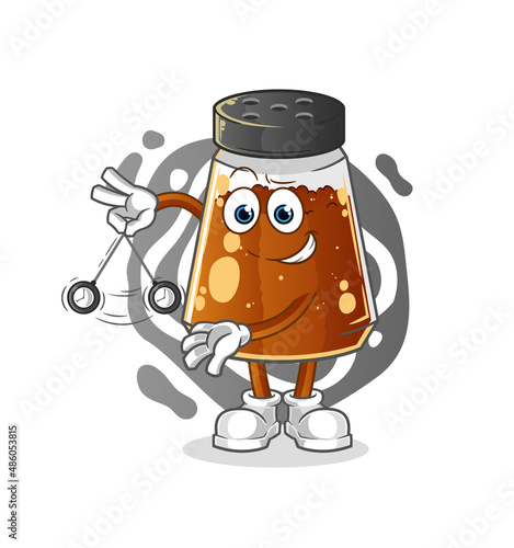 pepper powder hypnotizing cartoon. cartoon mascot vector