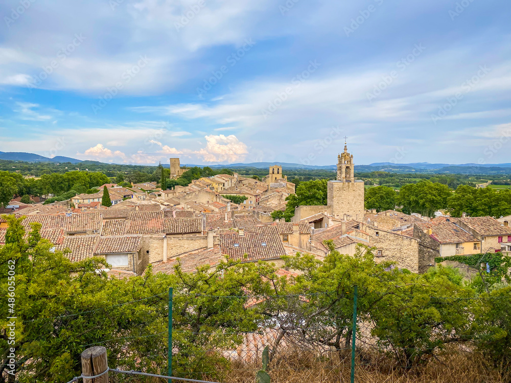 Rooftops of the village of Cucuron in the Luberon valley in Provence, France