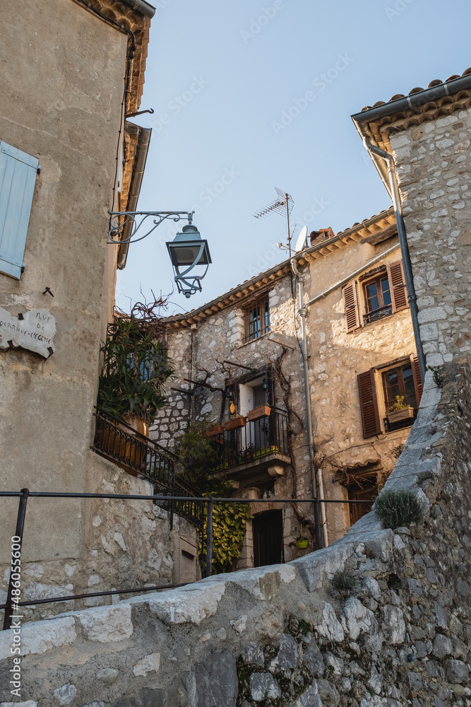 Fototapeta premium Visiting Provencal Streets in Saint Paul De Vence, South of France