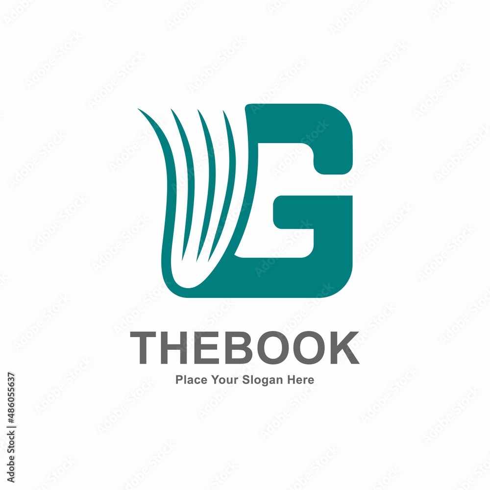 Abstract Letter G with book or paper logo vector design. Suitable for business, web, education, online store, and identity symbol Abstract Letter G with book or paper logo vector design. Suitable for business, web, education, online store, and identity symbol