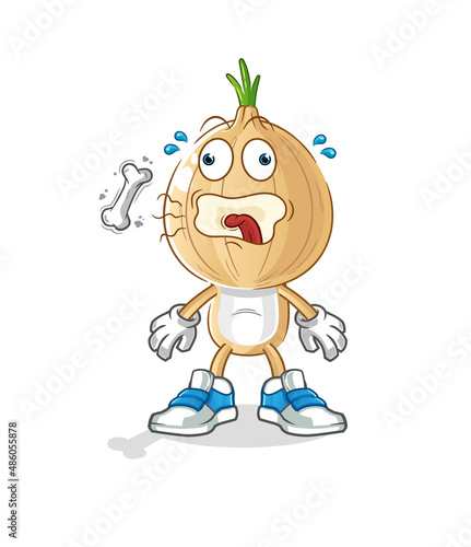 garlic head cartoon burp mascot. cartoon vector
