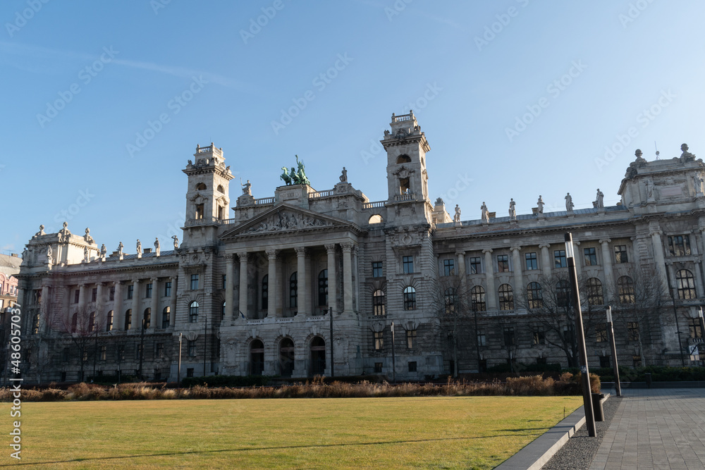 Fototapeta premium Ethnographic Museum building on Kossuth square in Budapest, Hungary