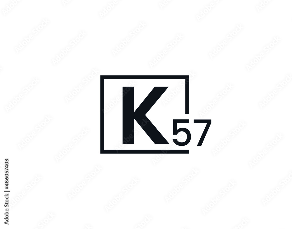 Fototapeta premium K57, 57K Initial letter logo