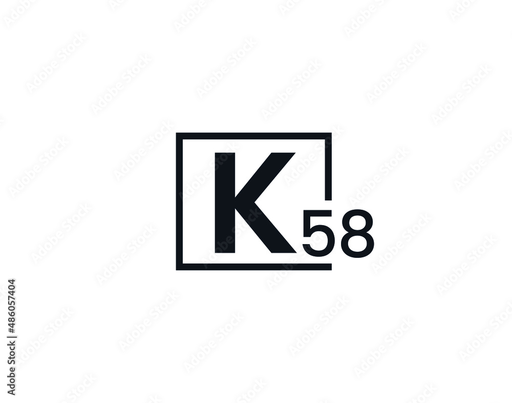 K58, 58K Initial letter logo K58, 58K Initial letter logo