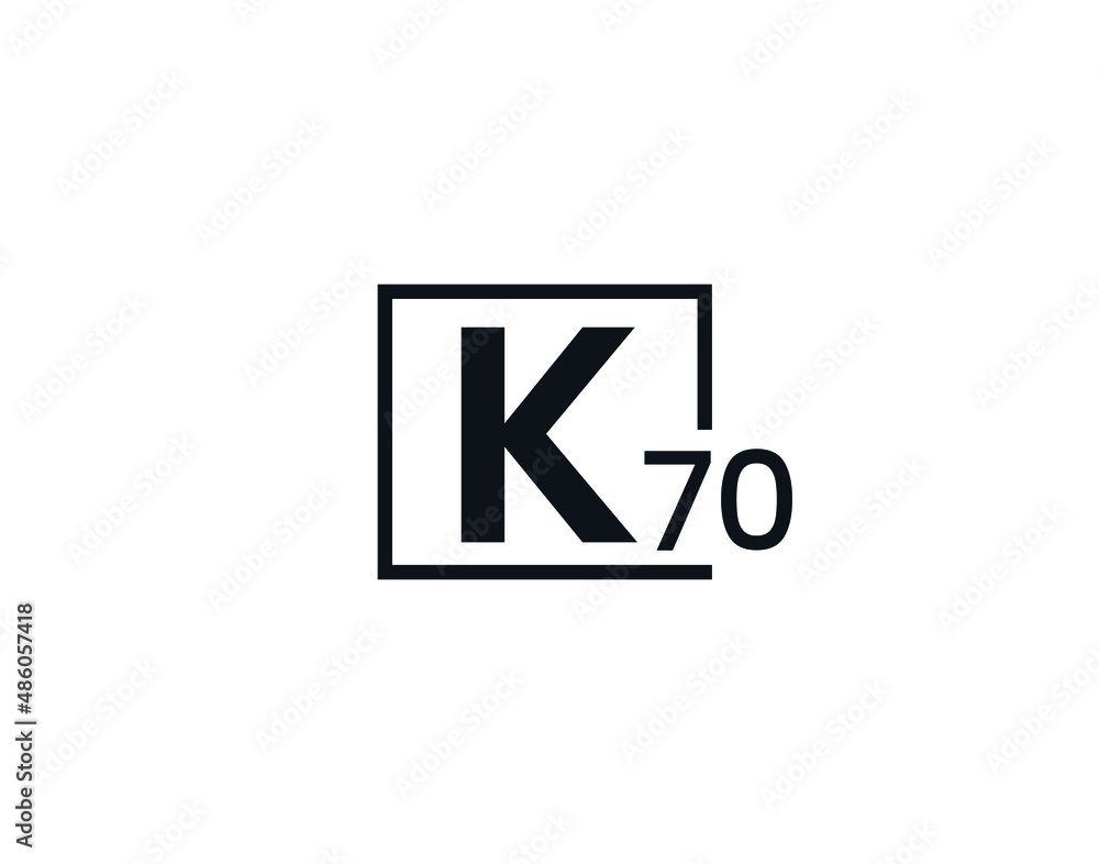 K70, 70K Initial letter logo K70, 70K Initial letter logo