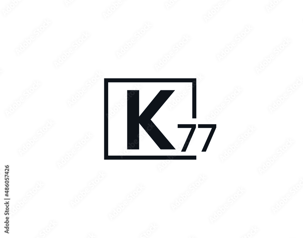 K77, 77K Initial letter logo K77, 77K Initial letter logo