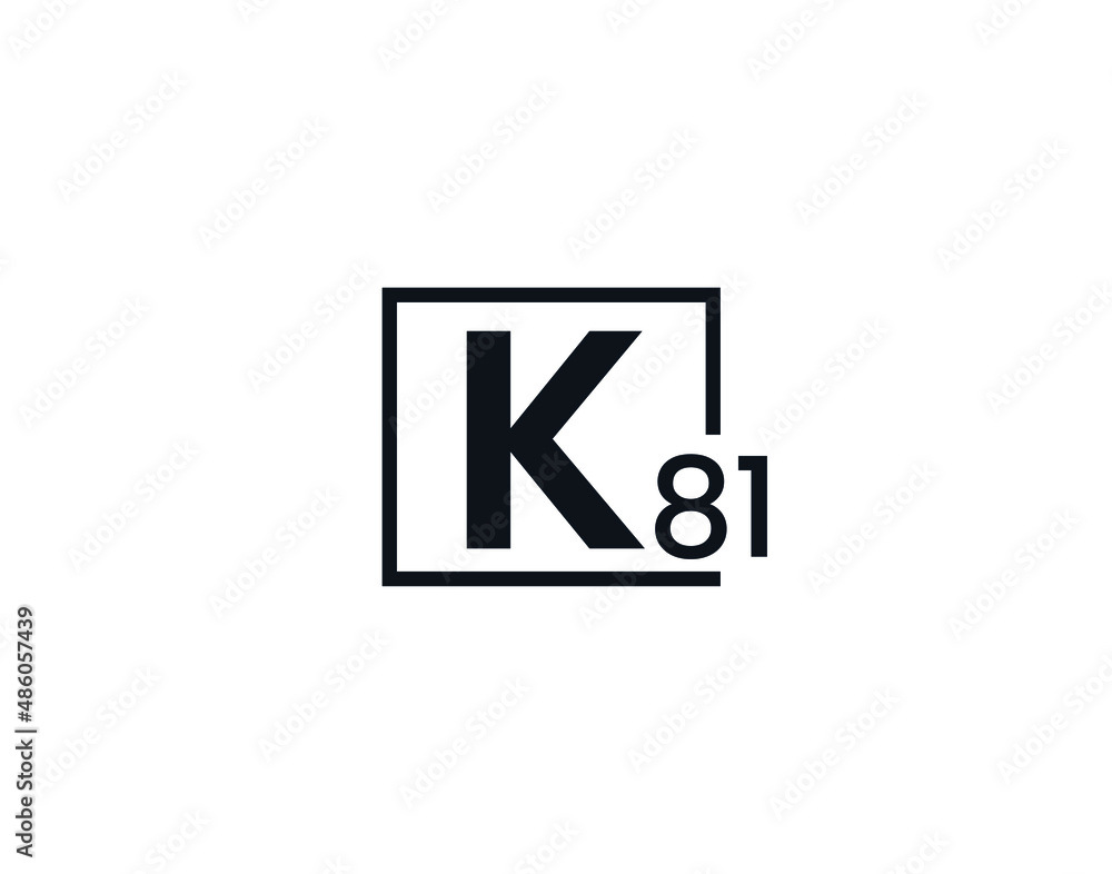 K81, 81K Initial letter logo K81, 81K Initial letter logo
