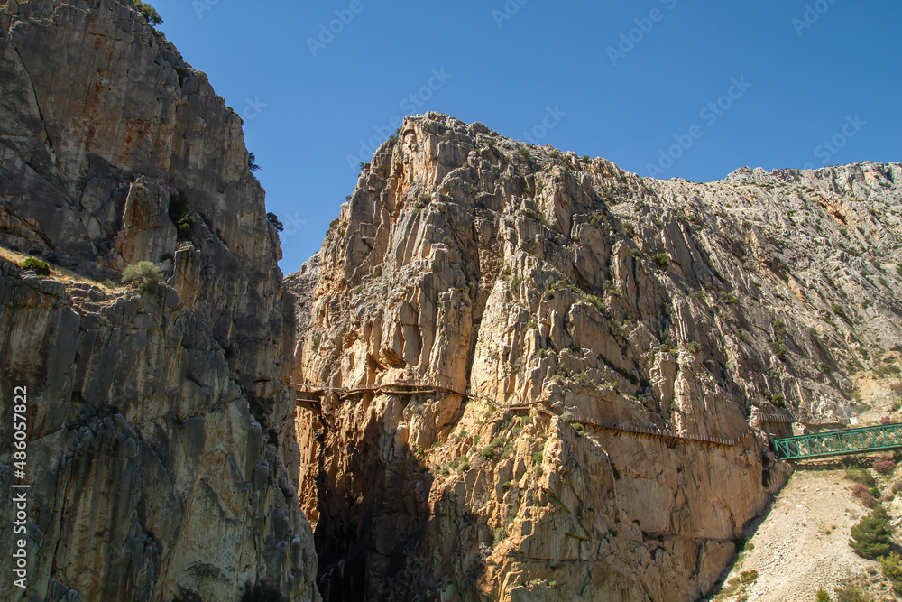 Guadalhorce river canyon and Caminito del Rey walkway