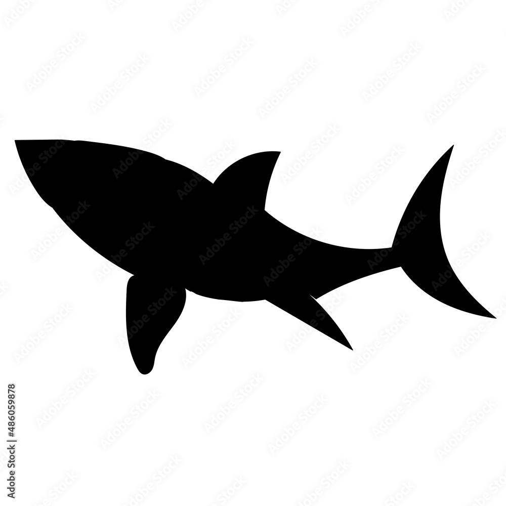 shark silhouette ,on white background, vector shark silhouette ,on white background, vector