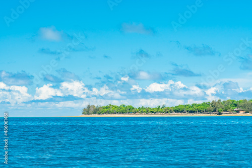 Small island in a ocean near Zanzibar, Tanzania. © garrykillian