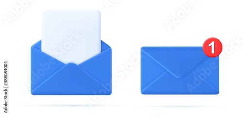 Envelope with paper documents icon.