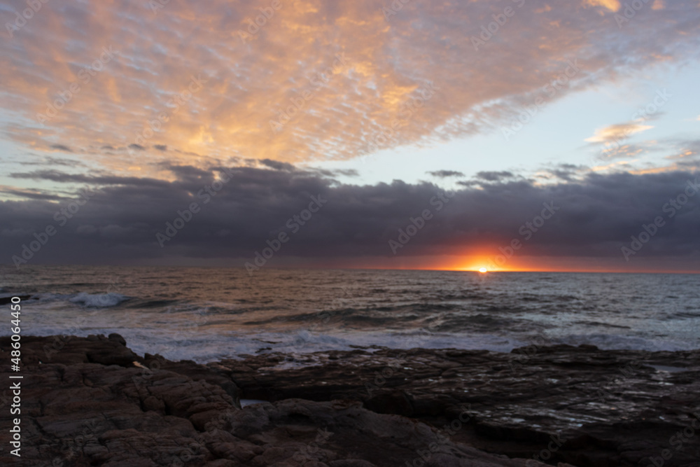 Early morning sunrise on the coast of South Africa