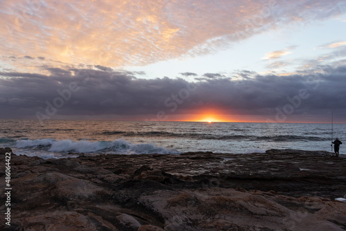 Early morning sunrise on the coast of South Africa