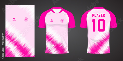 pink sports shirt jersey design template